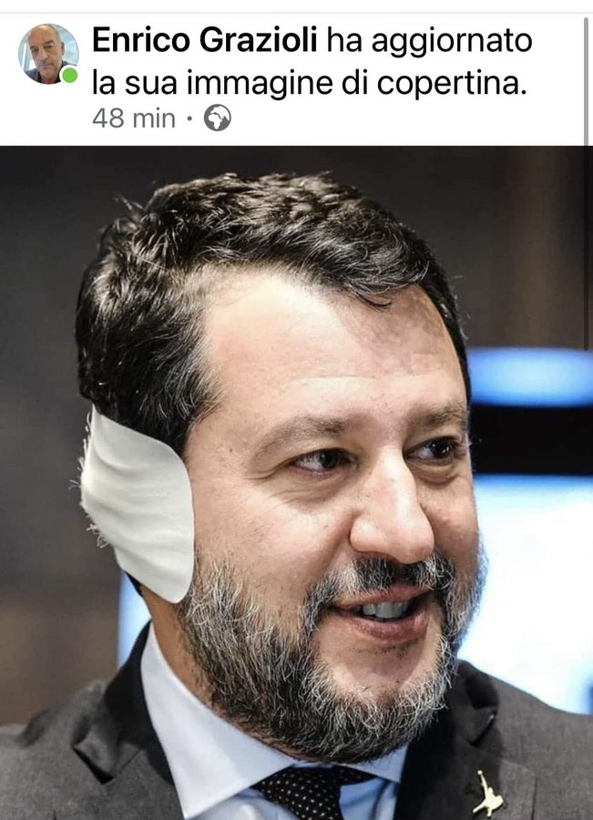 Matteo Salvini ed il fotomontaggio del cerotto